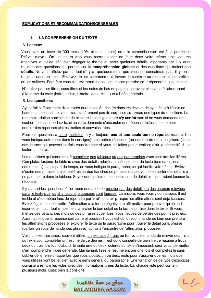 Corrigé principale anglais Bac 2014 – Section eco